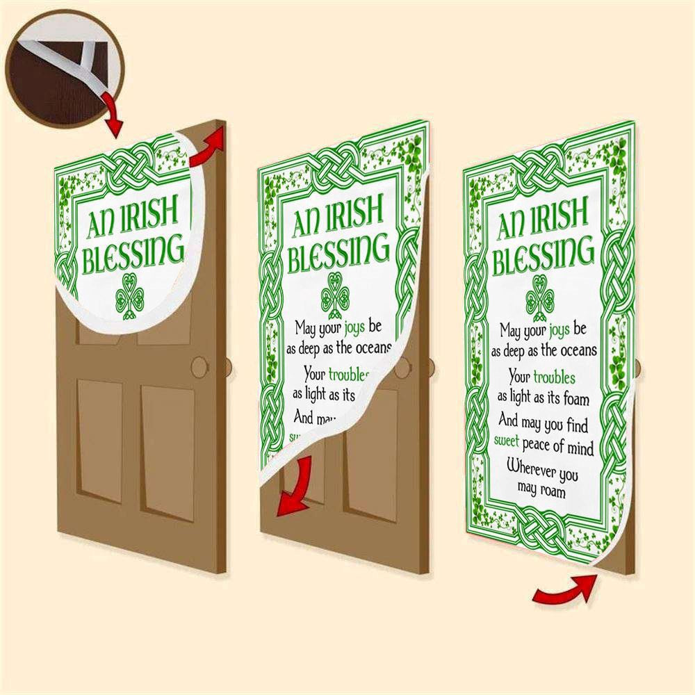 Irish Blessing Door Cover St Patrick's Day, Patricks Day Home Door, Patrick Day Home Decor