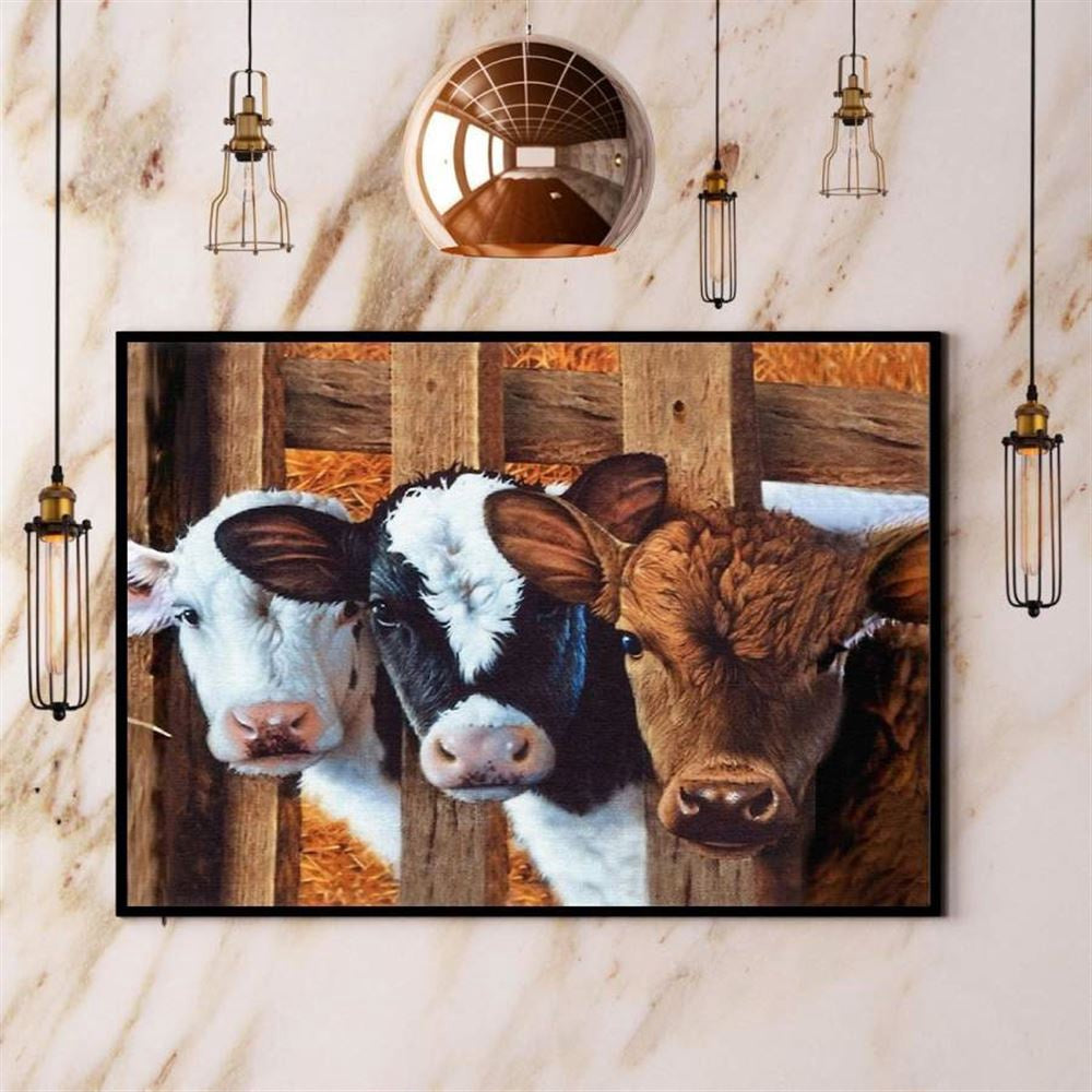 Jerry Gadamus Dairy Cow Farm Canvas, Farm Canvas, Farm Gift, Farm Home Decor