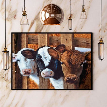 Jerry Gadamus Dairy Cow Farm Canvas, Farm Canvas, Farm Gift, Farm Home Decor