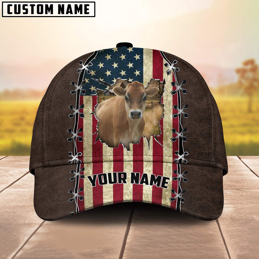 Jersey Flag Customized Name Denim Cap, Farmer Cap, Cap For Farmers, Best Farm Hat, Farm Use Hat