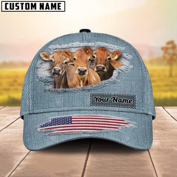 Jersey Jeans Pattern Customized Name Cap, Farmer Cap, Cap For Farmers, Best Farm Hat, Farm Use Hat