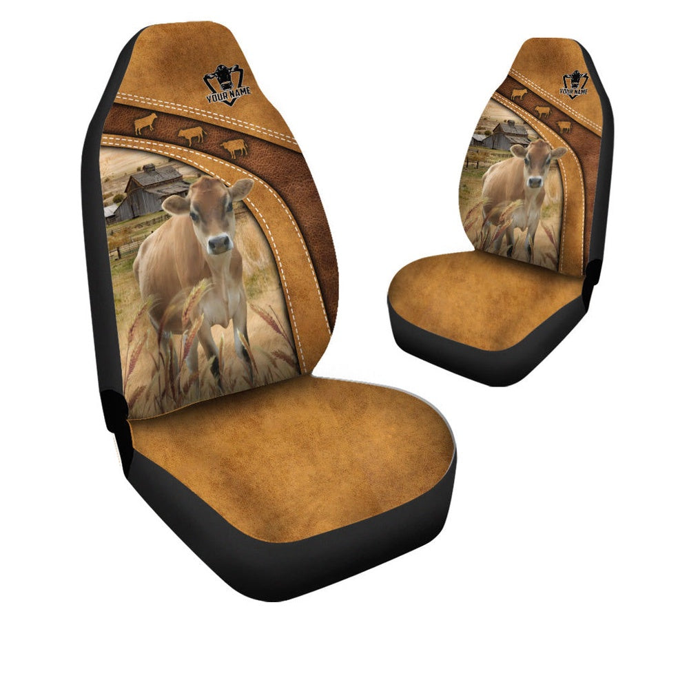 Jersey Pattern Customized Name 3D Car Seat Cover, Car Seat Cover, Farm Car Seat Cover, Pet Seat Covers