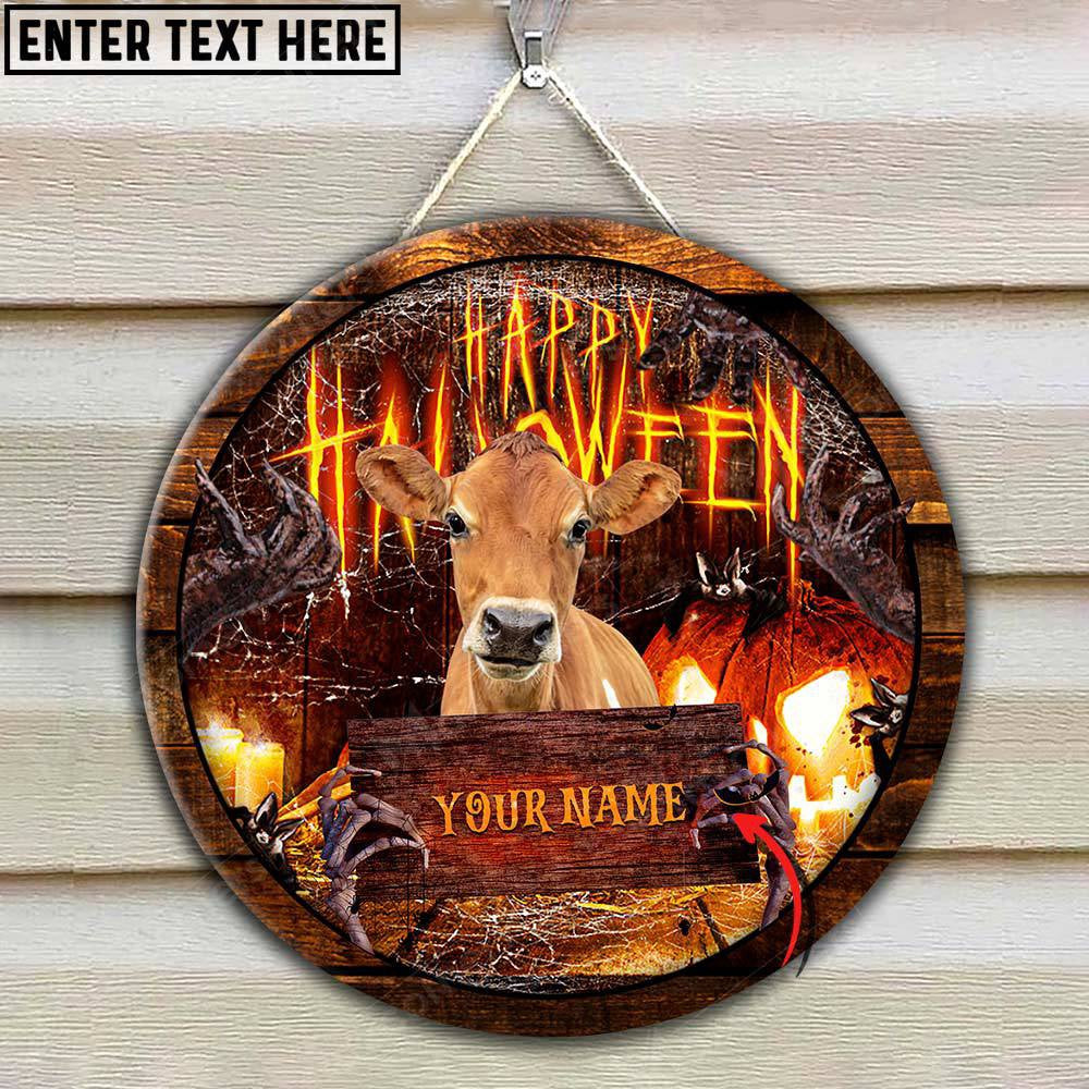 Jersey Scaary Halloween Custom Name Wooden Sign, Farm Wood Sign, Farm House Wood Signs