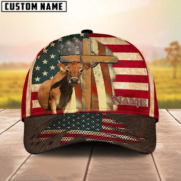 Jersey USA Flag Customized Name Cap, Farmer Cap, Cap For Farmers, Best Farm Hat, Farm Use Hat