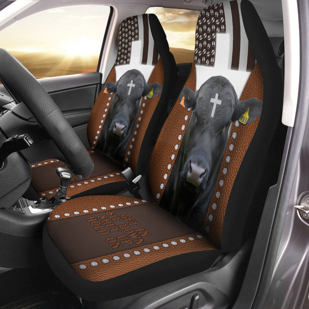 Jesus Brangus Pattern Car Seat Cover, Car Seat Cover, Farm Car Seat Cover, Pet Seat Covers