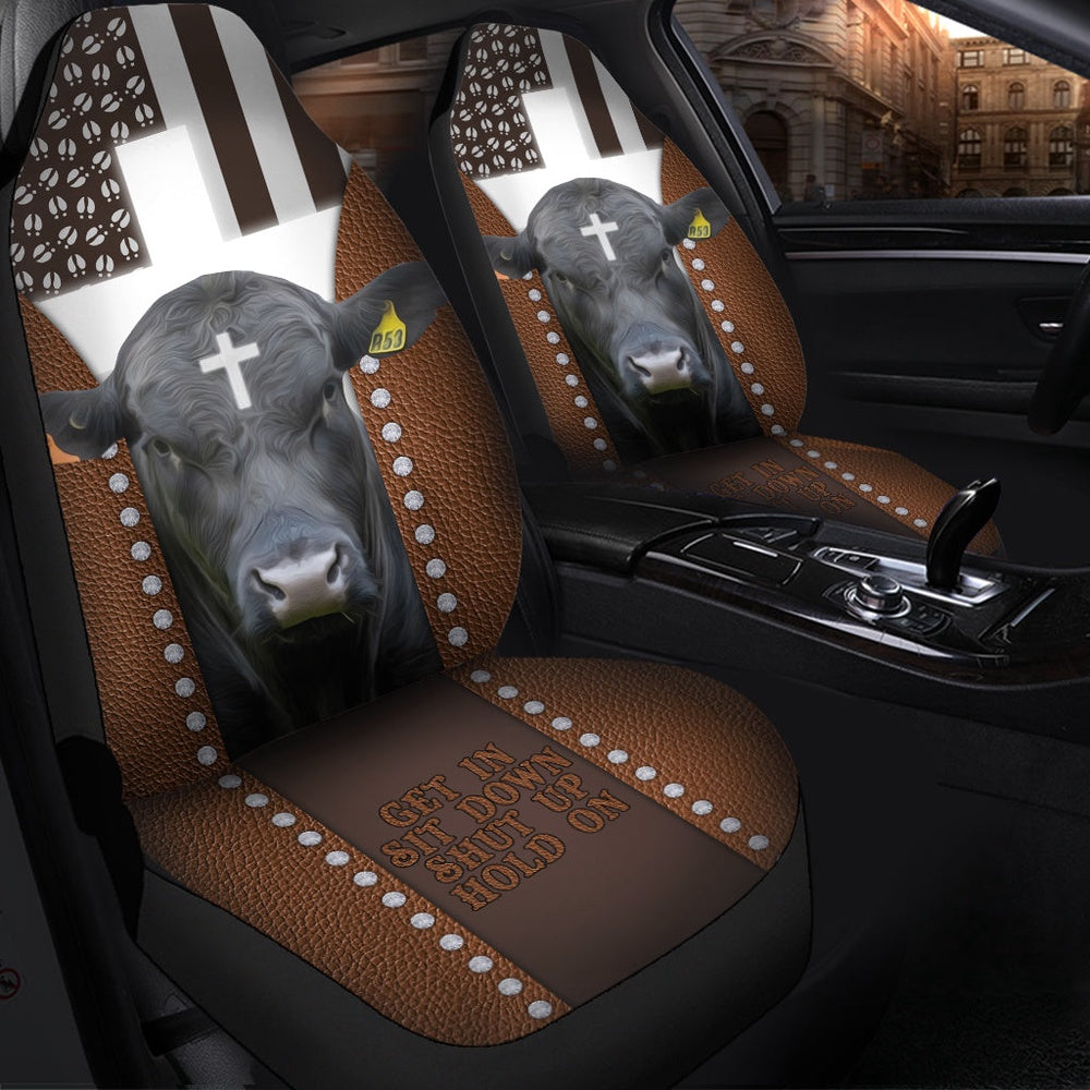 Jesus Brangus Pattern Car Seat Cover, Car Seat Cover, Farm Car Seat Cover, Pet Seat Covers