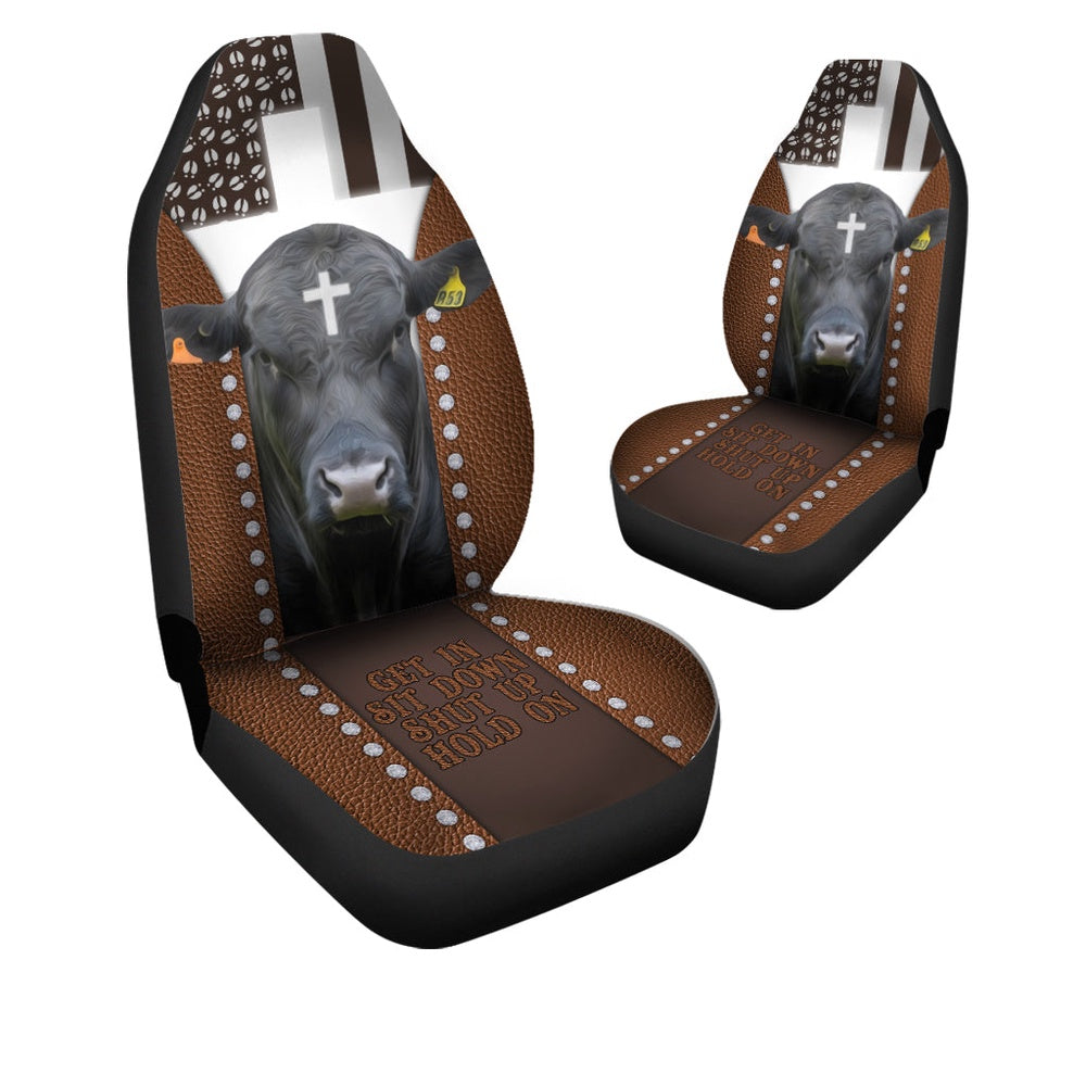 Jesus Brangus Pattern Car Seat Cover, Car Seat Cover, Farm Car Seat Cover, Pet Seat Covers