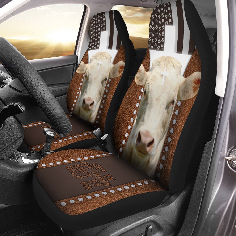Jesus Charolais Pattern Car Seat Cover, Car Seat Cover, Farm Car Seat Cover, Pet Seat Covers