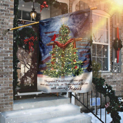 Jesus Christ The Greatest Gift Christmas Flag, Christmas Outdoor Decor Decoration