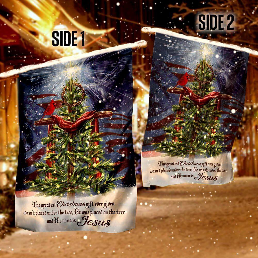 Jesus Christ The Greatest Gift Christmas Flag, Christmas Outdoor Decor Decoration