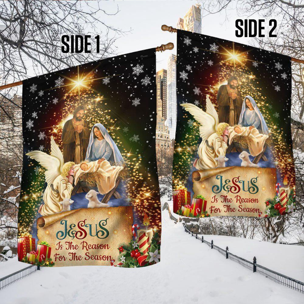 Jesus Christmas Flag Jesus Is The Reason For The Season Christmas Flag, Christmas Outdoor Decor Decoration