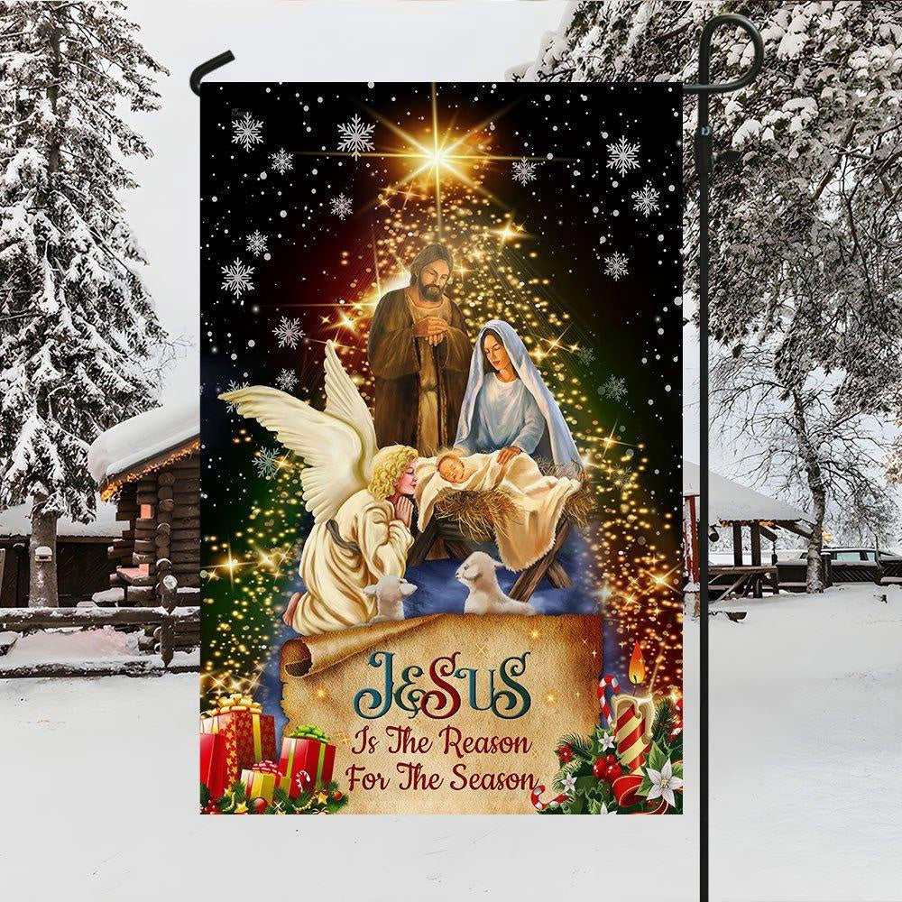 Jesus Christmas Flag Jesus Is The Reason For The Season Christmas Flag, Christmas Outdoor Decor Decoration