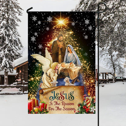 Jesus Christmas Flag Jesus Is The Reason For The Season Christmas Flag, Christmas Outdoor Decor Decoration