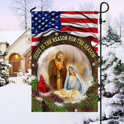 Jesus Christmas Flag Jesus Is The Reason For The Season Flag, Christmas Outdoor Decor Decoration