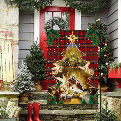 Jesus Family, O holy night Jesus Christmas Flag, Christmas Outdoor Decor Decoration