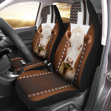 Jesus Hereford Pattern Car Seat Cover, Car Seat Cover, Farm Car Seat Cover, Pet Seat Covers