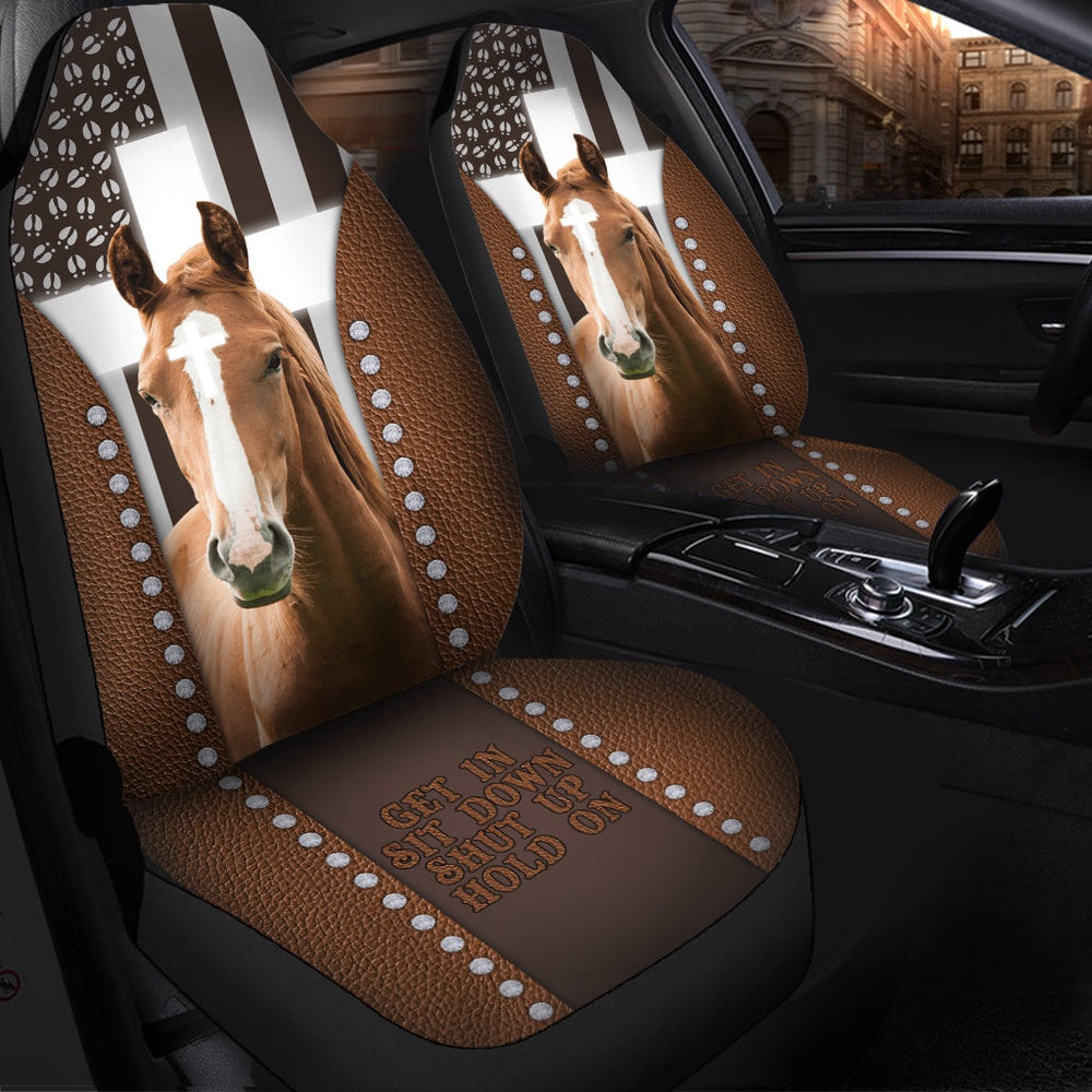 Jesus Horse Pattern Car Seat Cover, Car Seat Cover, Farm Car Seat Cover, Pet Seat Covers