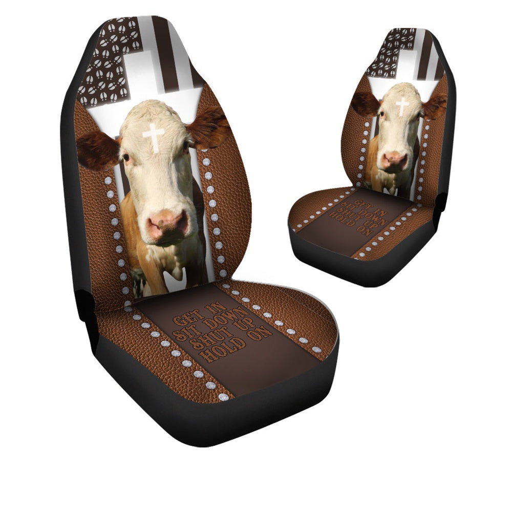 Jesus Simmental Pattern Car Seat Cover, Car Seat Cover, Farm Car Seat Cover, Pet Seat Covers