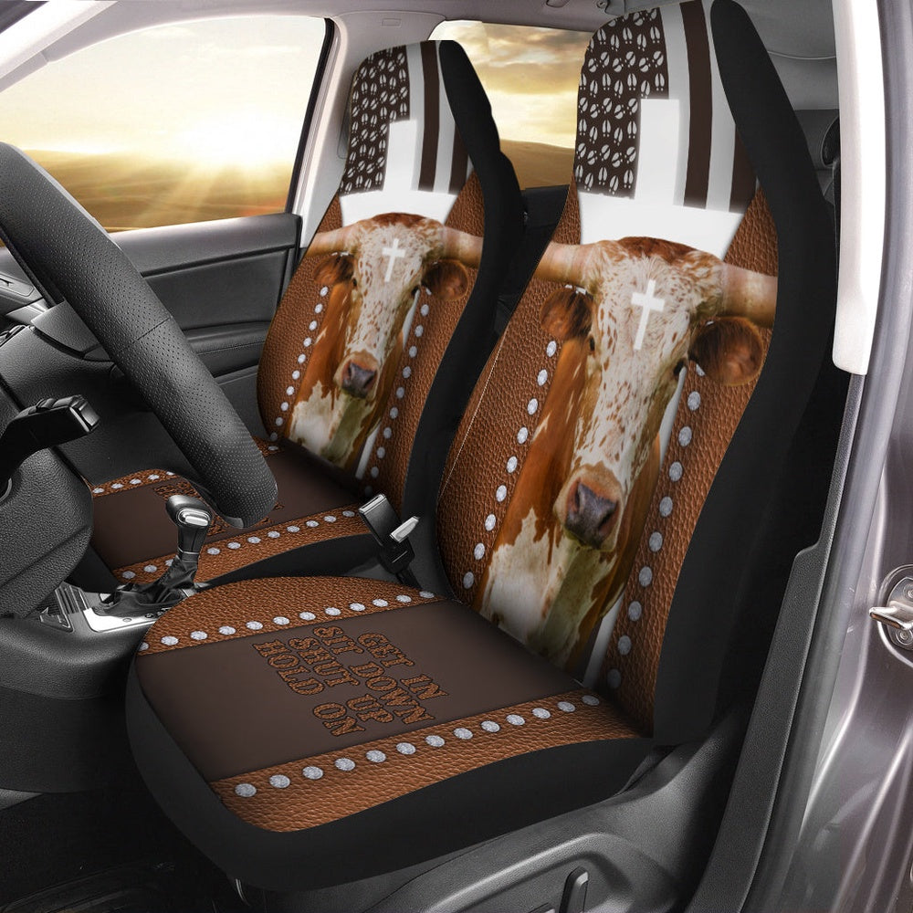 Jesus Texas Longhorn Pattern Car Seat Cover, Car Seat Cover, Farm Car Seat Cover, Pet Seat Covers