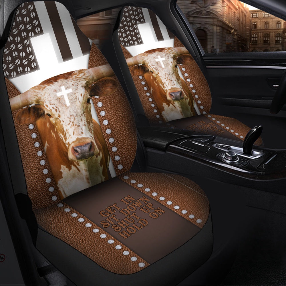 Jesus Texas Longhorn Pattern Car Seat Cover, Car Seat Cover, Farm Car Seat Cover, Pet Seat Covers