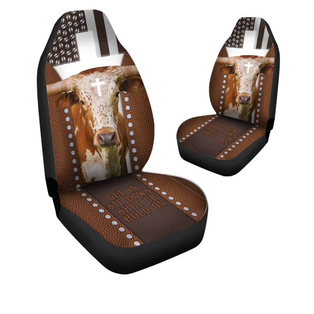 Jesus Texas Longhorn Pattern Car Seat Cover, Car Seat Cover, Farm Car Seat Cover, Pet Seat Covers
