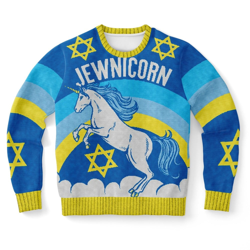 Jewnicorn Star Of David Ugly Christmas Sweater, Christmas Ugly Sweater, Sweater Xmas, Ugly Sweater