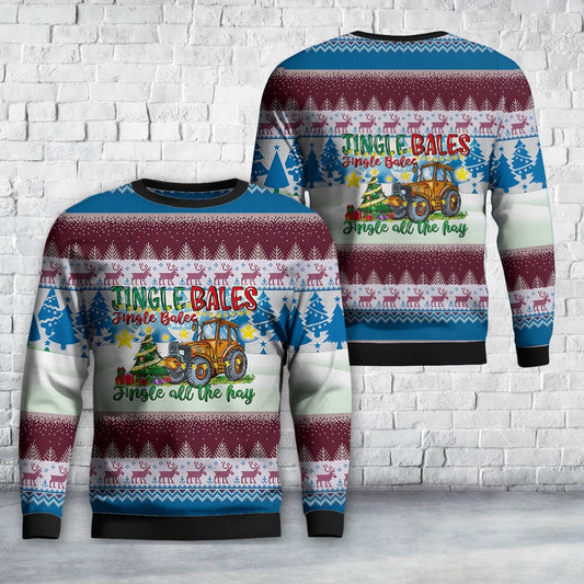 Jingle Bales Jingle Bales Jingle All The Hay Christmas Sweater, Christmas Ugly Sweater, Sweater Xmas, Ugly Sweater