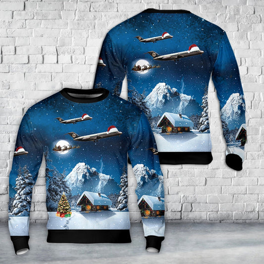KLM Royal Dutch Airlines Douglas DC-9-32 Christmas Sweater, Christmas Ugly Sweater, Sweater Xmas, Ugly Sweater