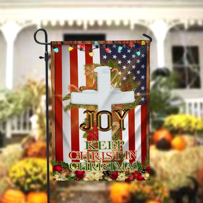 Keep Christ In Christmas Garden FlagXmas, Garden Flags, Outdoor Xmas Flags, Christmas Outdoor Decor