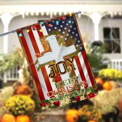 Keep Christ In Christmas Garden FlagXmas, Garden Flags, Outdoor Xmas Flags, Christmas Outdoor Decor