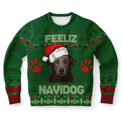 Labrador Feliz Navidog Ugly Christmas Sweater, Christmas Ugly Sweater, Sweater Xmas, Ugly Sweater
