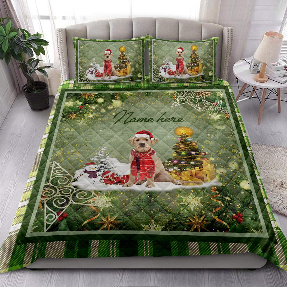 Labradormas Tree String Lights Bedding Set, Christmas Beddings, Xmas Bedding Sets