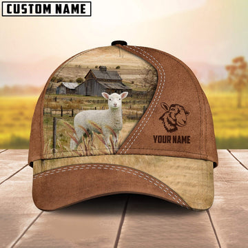 Lambs Customized Name Brown Cap, Farmer Cap, Cap For Farmers, Best Farm Hat, Farm Use Hat