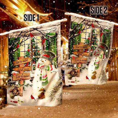 Let It Snow Christmas Flag, Christmas Outdoor Decor Decoration