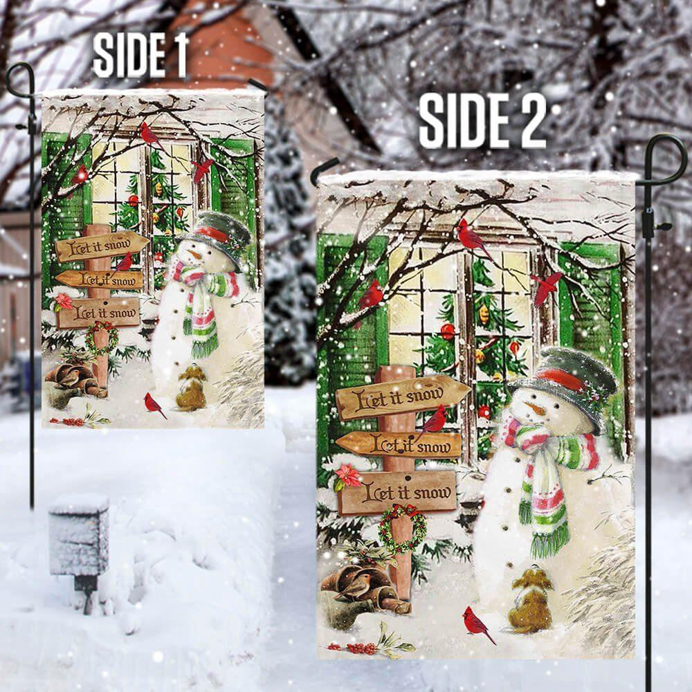 Let It Snow Christmas Flag, Christmas Outdoor Decor Decoration