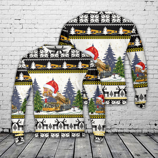 Liebherr Telescopic Mobile Cranes Crane Operator Christmas AOP Sweater, Christmas Ugly Sweater, Sweater Xmas, Ugly Sweater