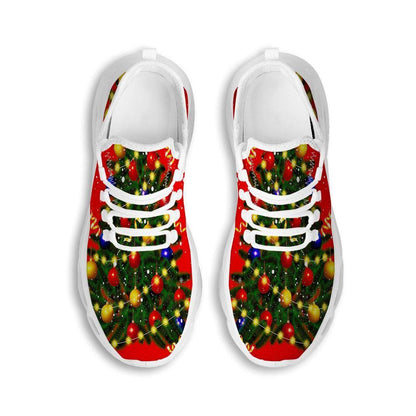 Lights Christmas Tree Print White Max Soul Shoes, Christmas Sneakers, Christmas Shoes, Christmas Clunky Sneaker