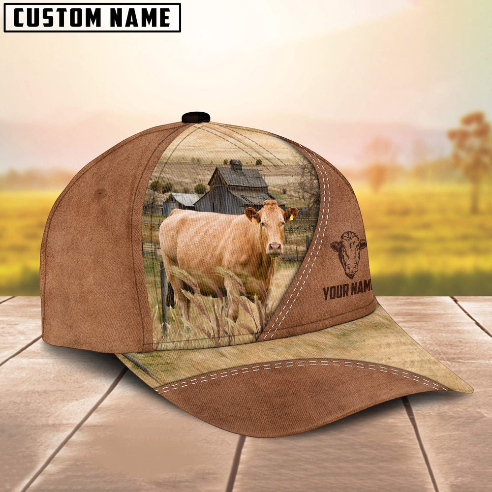 Limousin Customized Name Brown Cap, Farmer Cap, Cap For Farmers, Best Farm Hat, Farm Use Hat