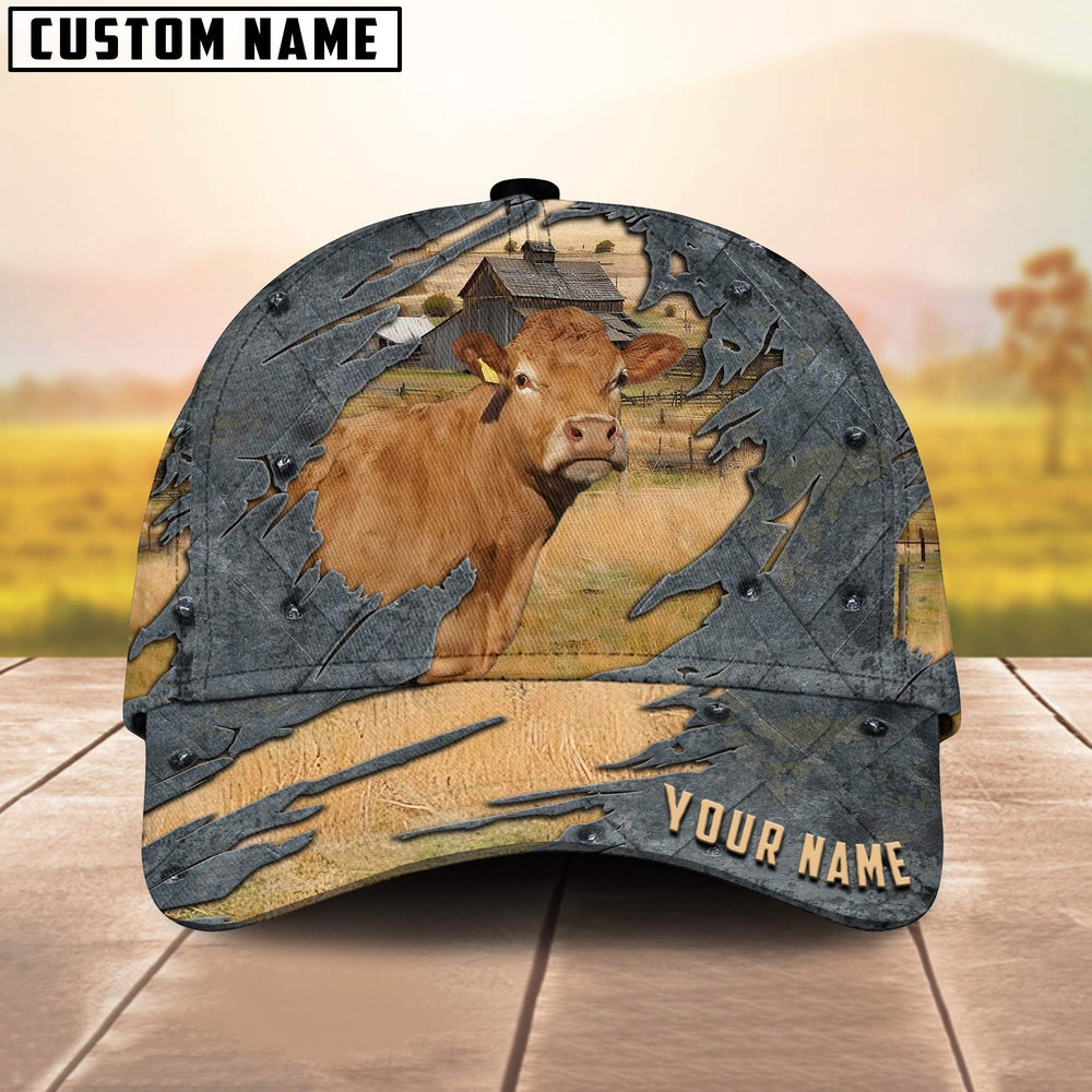 Limousin Customized Name Cap, Farmer Cap, Cap For Farmers, Best Farm Hat, Farm Use Hat