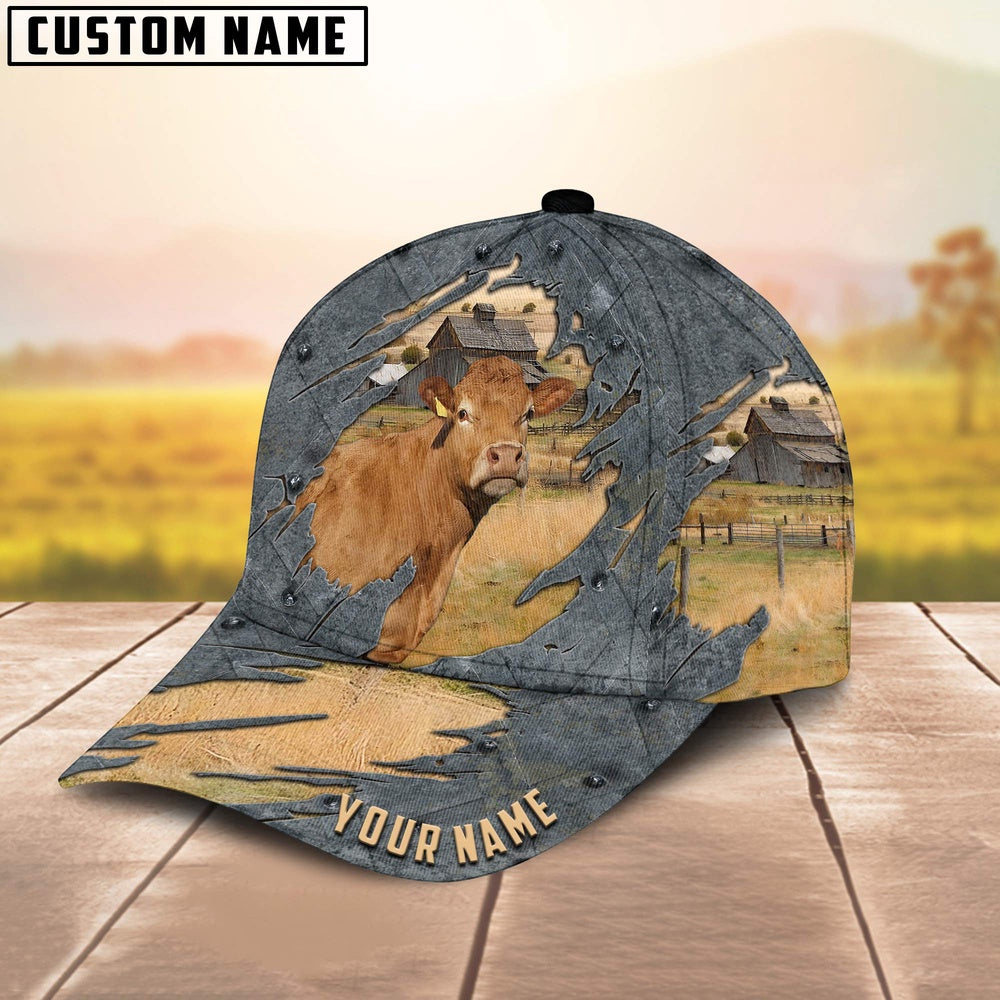 Limousin Customized Name Cap, Farmer Cap, Cap For Farmers, Best Farm Hat, Farm Use Hat