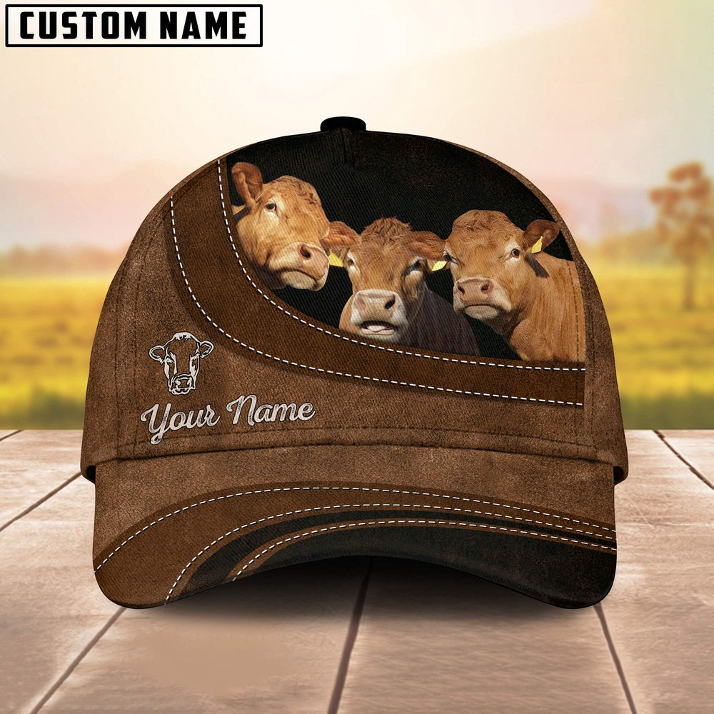 Limousin Happiness Customized Name Cap, Farmer Cap, Cap For Farmers, Best Farm Hat, Farm Use Hat