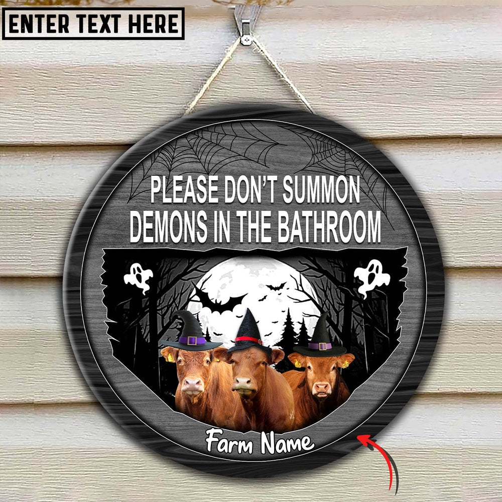 Limousin Little Halloween Custom Name Wooden Sign, Farm Wood Sign, Farm House Wood Signs