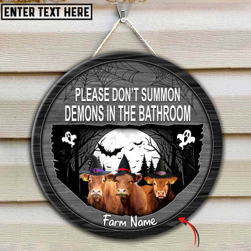 Limousin Little Halloween Custom Name Wooden Sign, Farm Wood Sign, Farm House Wood Signs