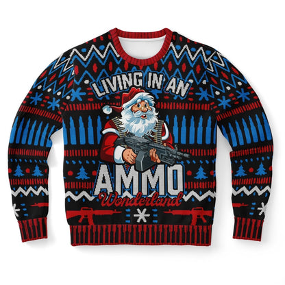 Living in An Ammo Wonderland Ugly Christmas Sweater, Christmas Ugly Sweater, Sweater Xmas, Ugly Sweater