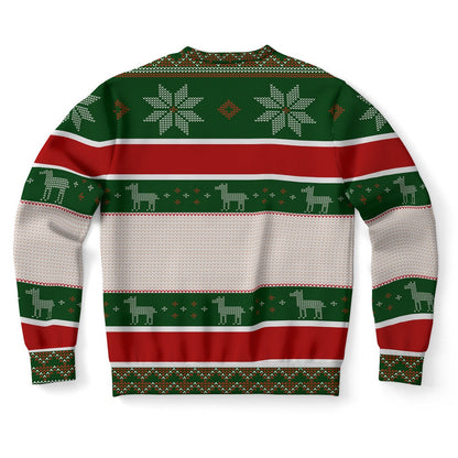 Llama Santa Ugly Christmas Sweater, Christmas Ugly Sweater, Sweater Xmas, Ugly Sweater