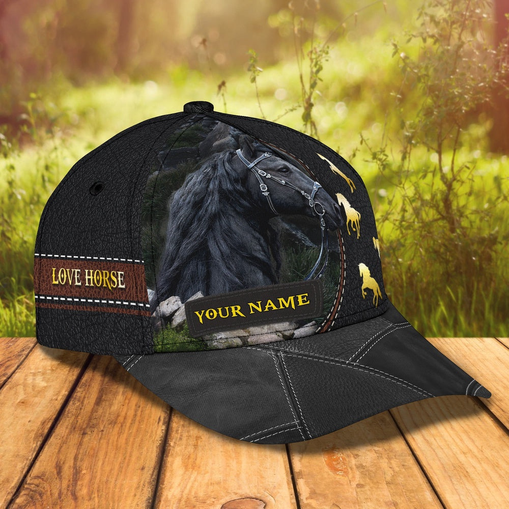 Love Horse Customized Name Cap, Farmer Cap, Cap For Farmers, Best Farm Hat, Farm Use Hat