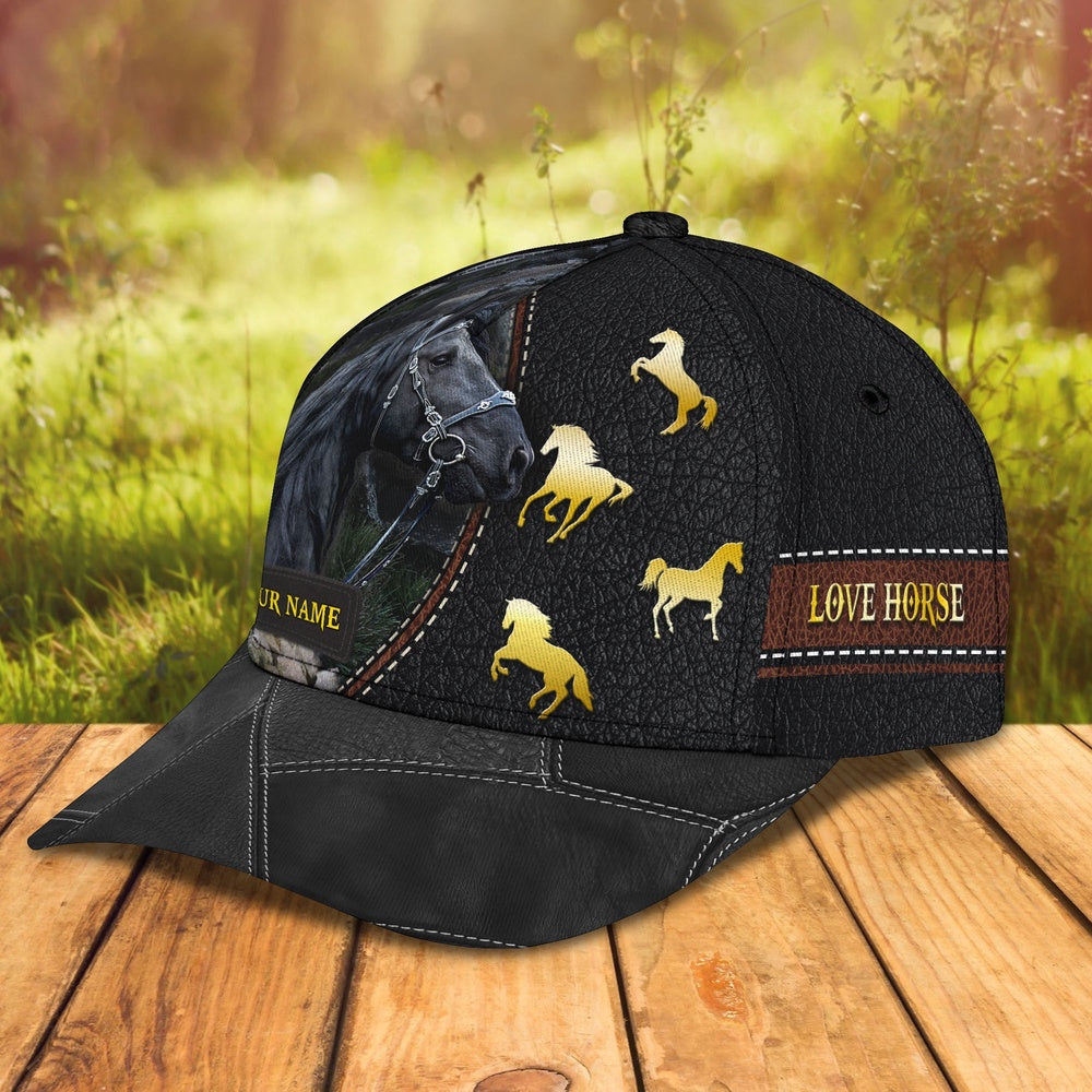 Love Horse Customized Name Cap, Farmer Cap, Cap For Farmers, Best Farm Hat, Farm Use Hat