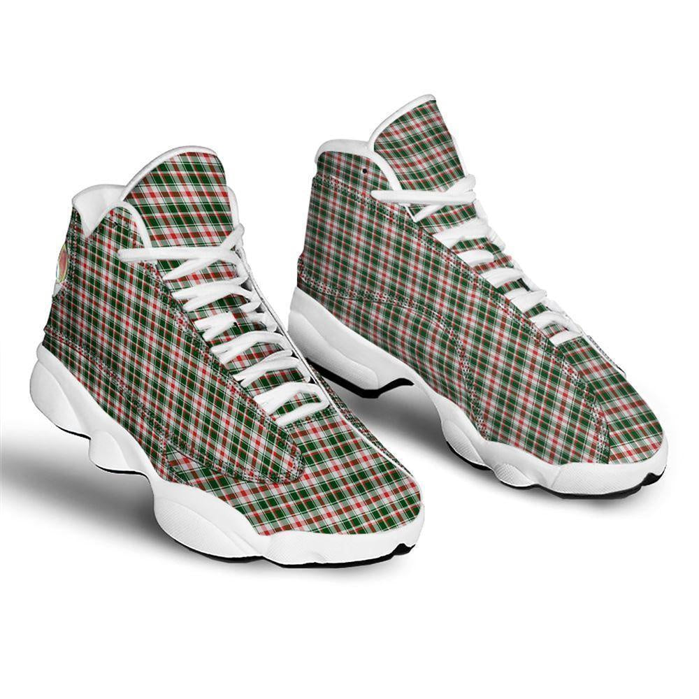 Madras Plaid Christmas Print Basketball Shoes, Christmas Basketball Shoes, Christmas Shoes