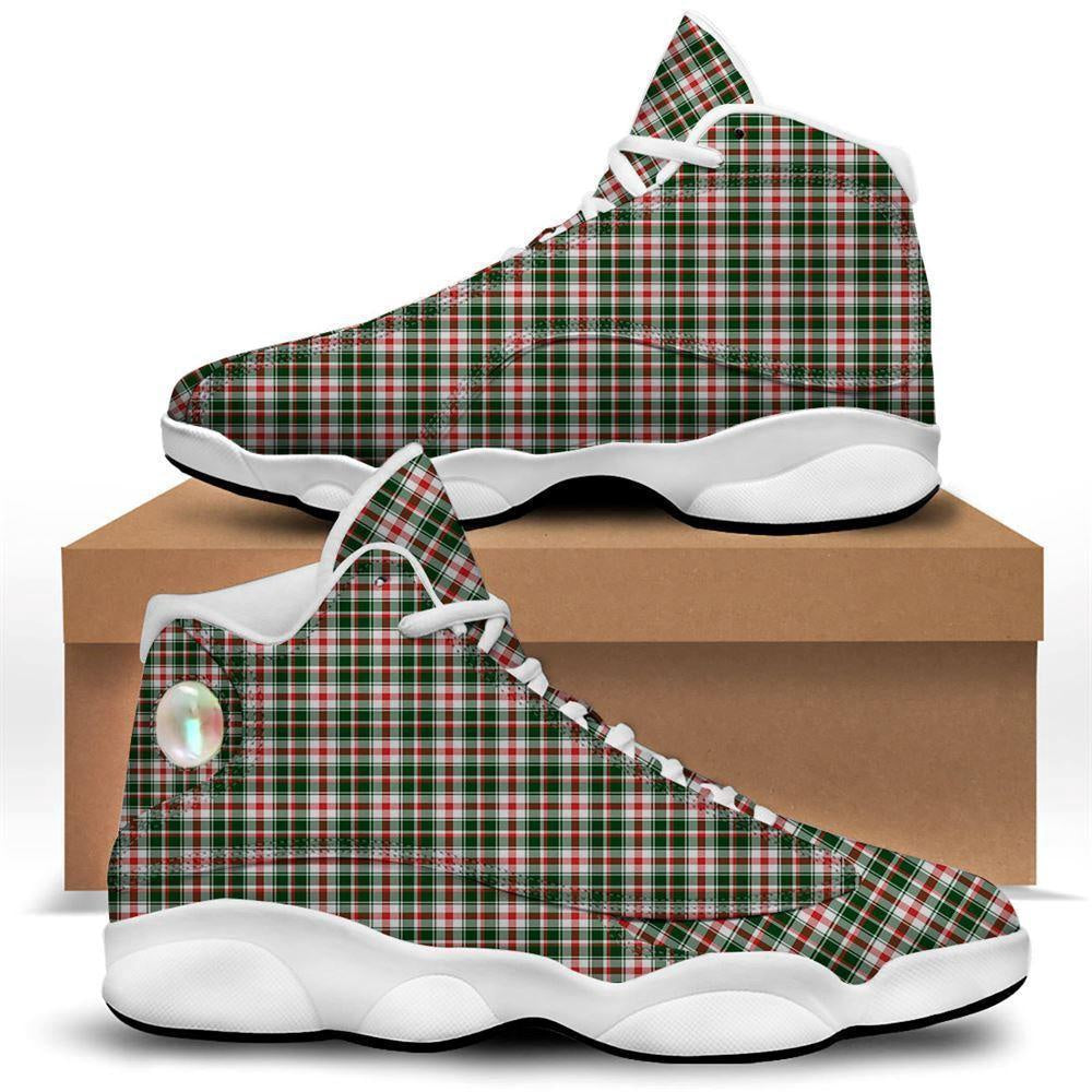 Madras Plaid Christmas Print Basketball Shoes, Christmas Basketball Shoes, Christmas Shoes