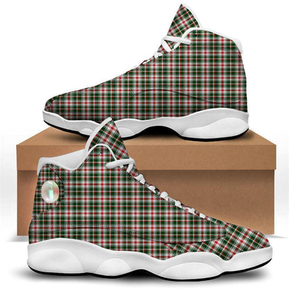 Madras Plaid Christmas Print Basketball Shoes, Christmas Basketball Shoes, Christmas Shoes
